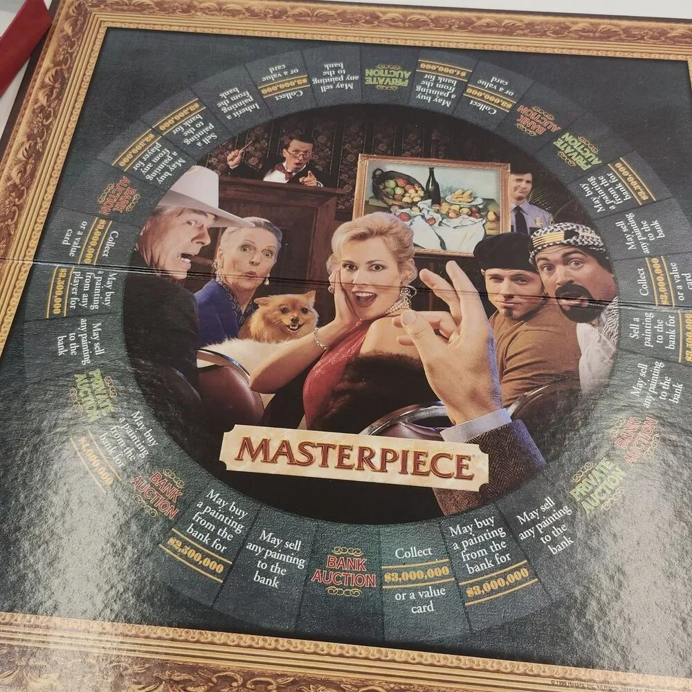 1996 Masterpiece Game Art Auction Game Parker Brothers Near Complete Board